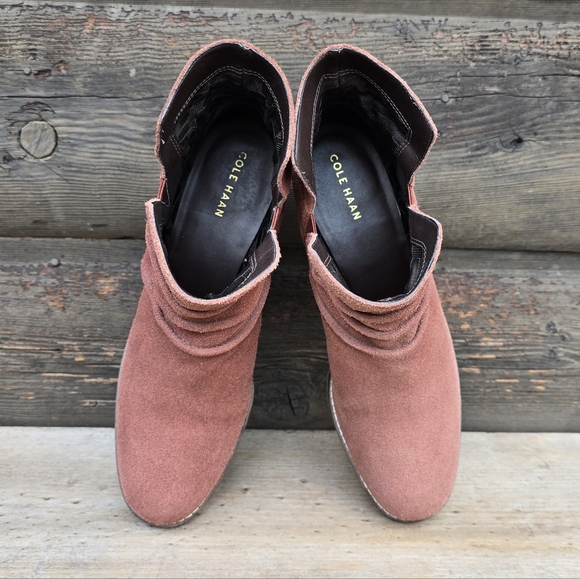 Cole Haan NEW!! Alanyna Bohemian Suede, Slouch, Comfort Bootie 7.5M - Picture 5 of 14